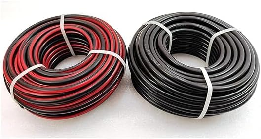 4 mm Solar DC Cable (5 M Red + 5 M Black) Tinned Copper Wire | UV Resistant | TUV Certified | Solar Panel PV Wire for Inverter, Battery, and Charge Controller