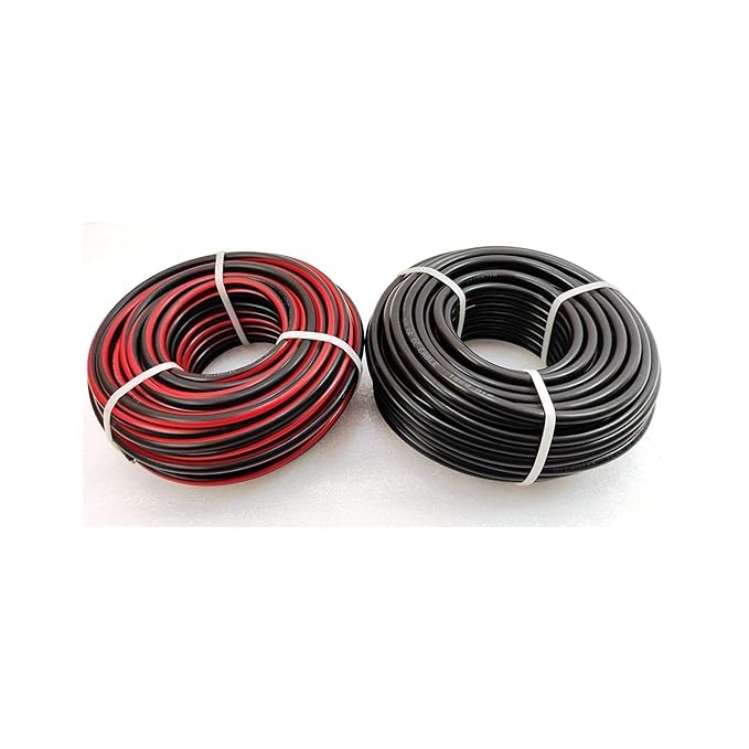 4 mm Solar DC Cable (5 M Red + 5 M Black) Tinned Copper Wire | UV Resistant | TUV Certified | Solar Panel PV Wire for Inverter, Battery, and Charge Controller