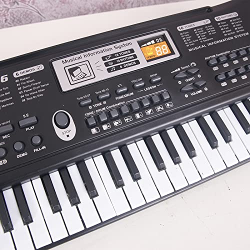 clavier électronique,HUIOP 61 touches noir numérique musique clavier électronique clavier conseil piano électrique enfants cadeau instrument de musique,Black Electronic Keyboard,clavier électronique - Les Beatles, Paul McCartney, John Lennon, RIngo Starr, George Harrison clavier électronique,HUIOP 61 touches noir numérique musique clavier électronique clavier conseil piano électrique enfants cadeau instrument de musique,Black Electronic Keyboard,clavier électronique – Image 8