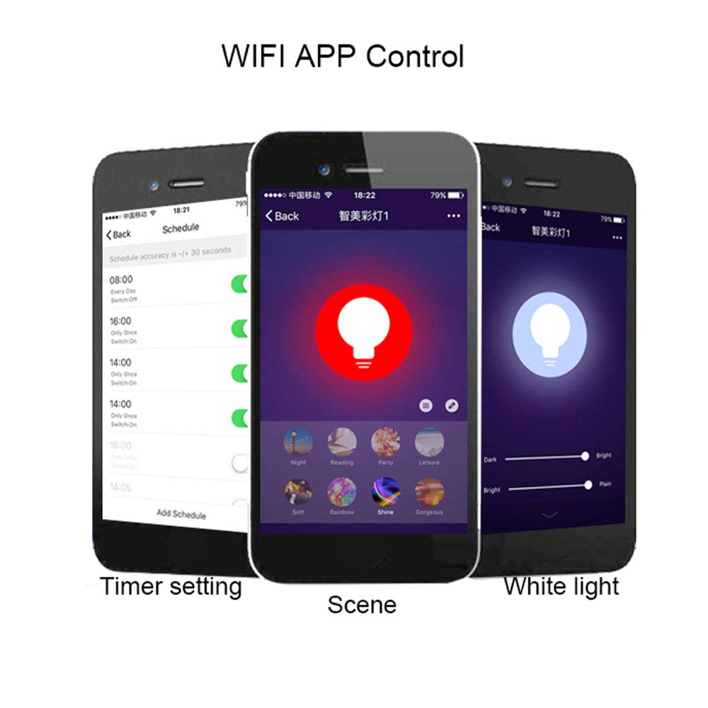 BENEXMARTuya WiFi Bombilla LED Gu10 RGBCW Regulador de luz Spot Light Control remoto Aplicación Smart Life Control de voz a través de Alexa Google Home Assistant (paquete de 6 unidades)