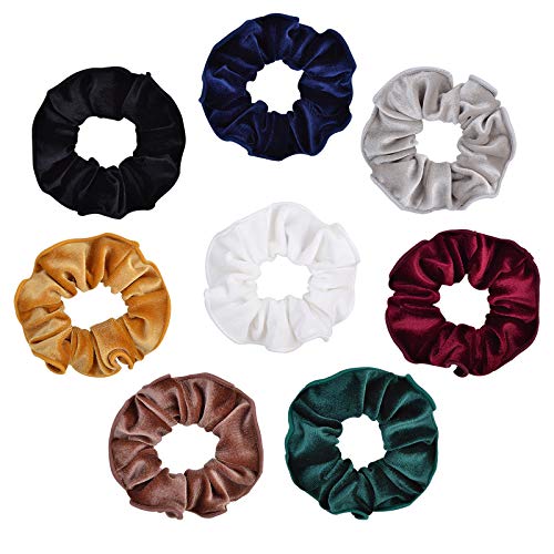 8Pcs Microfiber Towel Hair Scrunchies Drying Elastics Hair Bands Scrunchy Hair Tie Ropes Fashion Hair Rubber Band Hair Accessories for Women Girls
