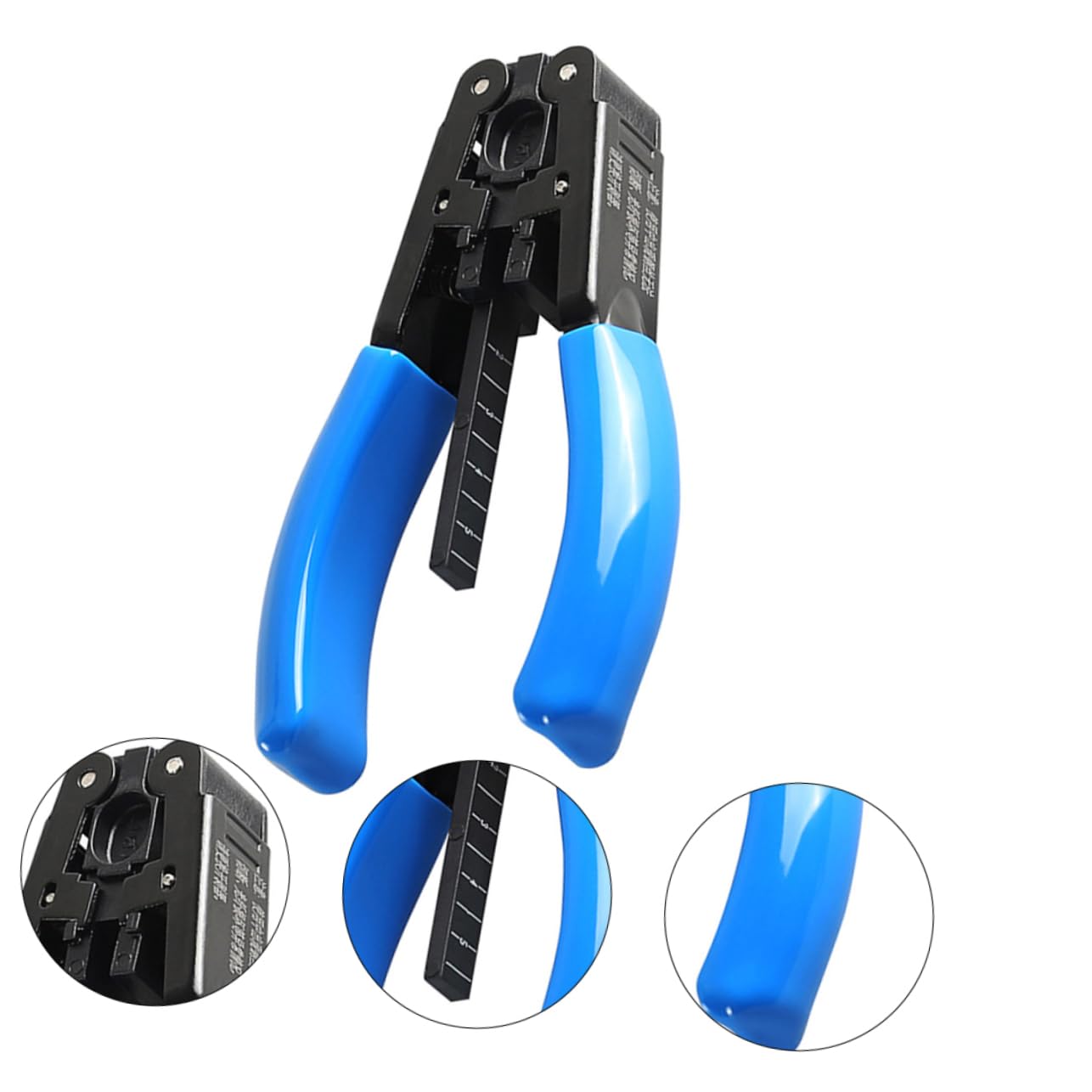 Operitacx 2 Piezas Pelador de fibra óptica cable engarzadores de alambre strippers ser Multifunción herramienta manual para pelar herramienta de compresión coaxial