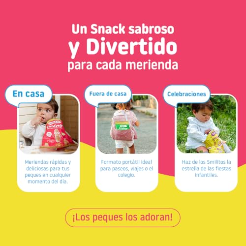 Miniatura 5 de Smileat - Smilitos Snack - Sabor A Fresa Y Plátano - Merienda Divertida Para Peques Desde 8 Meses - 1 Bolsa De 25g