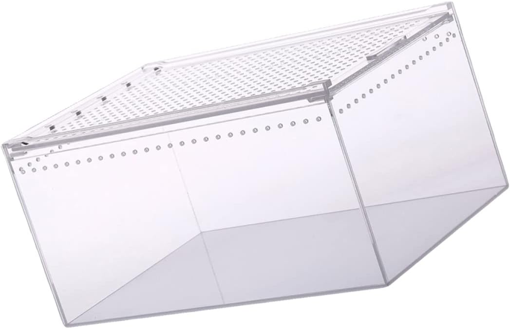 Acrylic Leak Reptile Breeding Box Snake Enclosure Ventilation Safe for Pets