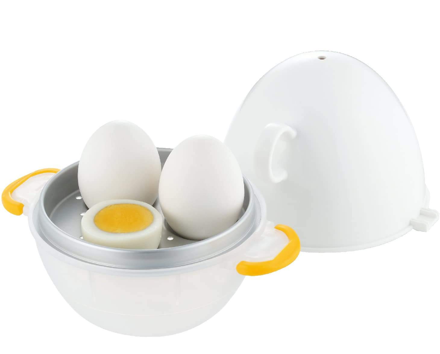 Amazon.co.jp: 曙産業 ゆでたまご器 3個用 オレンジ 日本製 電子レンジ