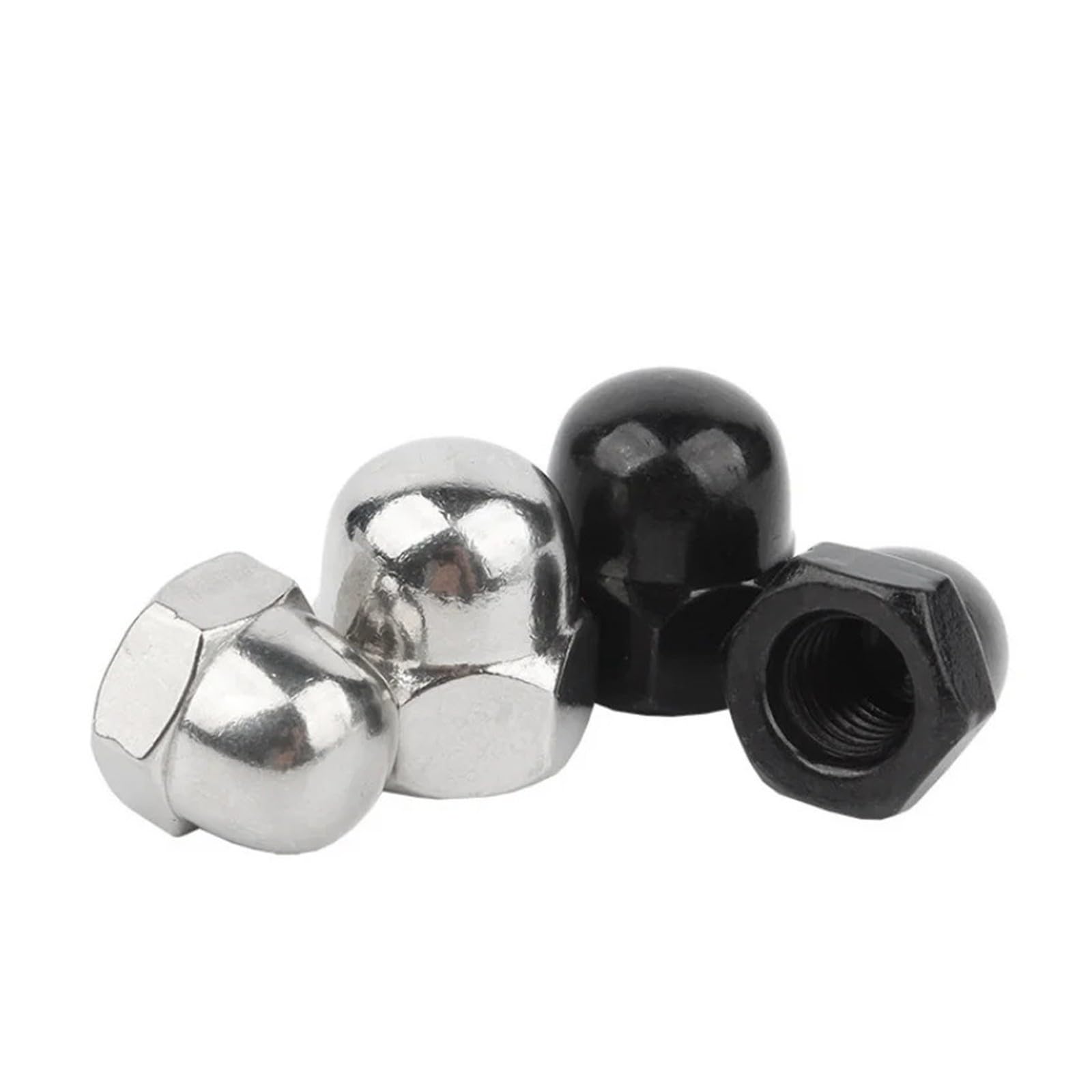 ZS Hardware Nakrętki kołpakowe ze stali nierdzewnej M3-M24 Nakrętki sześciokątne kopułkowe Acorn 304 316 Czarne(Black SUS 304,M24mm-1pcs)