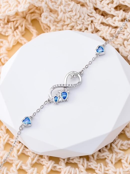 Pulsera de plata 925 de libélula y mariposa ajustable para mujer 2