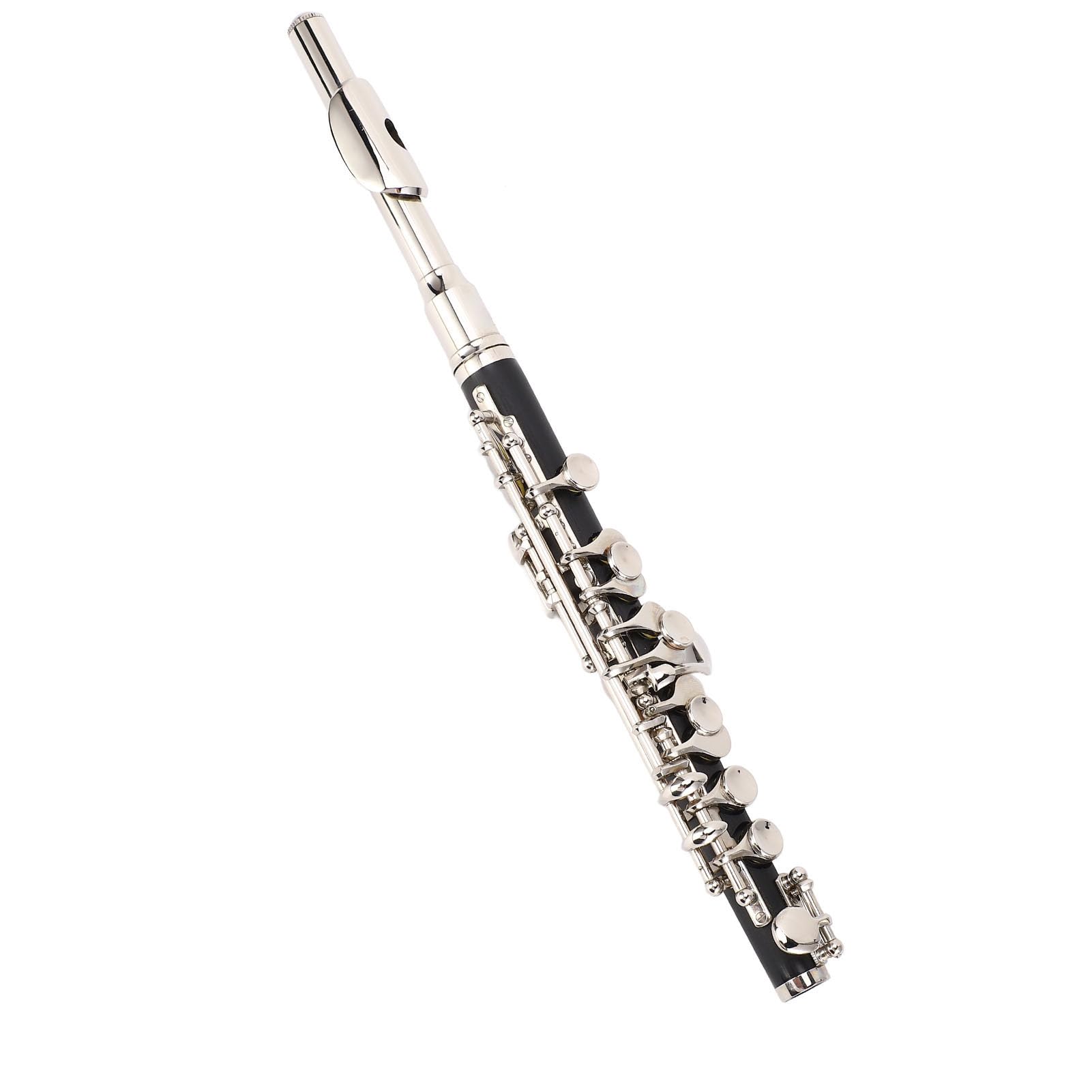 Flûte Piccolo à clé C, Instrument Piccolo pour étudiants Débutants avec Kit de Nettoyage, étui de Transport, Tige de Réglage, Tournevis à Flûte