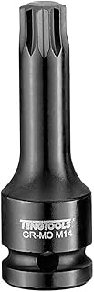 Teng Tools 1/2 Inch Drive M14 Chrome Molybdenum 3.07 Inch Long XZN Spline Impact Bit Socket - 923814