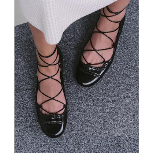 Strappy Ballet Flats Shoes for Women Closed Round Toe Flat Shoes Ankle Strap Wrap Mary Jane Flats Lace up Comfortable Fashion Cute Dress Shoes2