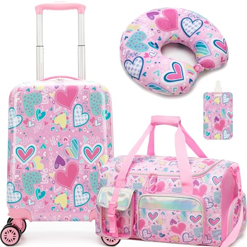 Kid's Luggage Set 3 Piece Suitcase Set 16" Hardside Luggage with ...