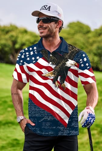 Men's Golf Polo Shirts Moisture Wicking Athletic Polos Dry Fit Performance Shirt (S-XXL)2