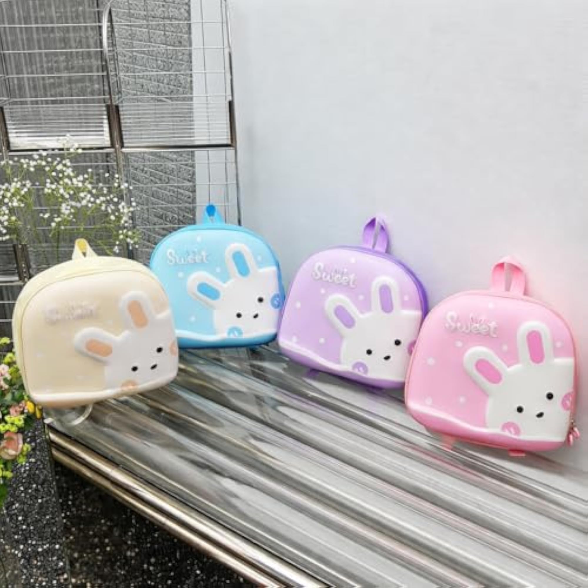 Cute Bunny Kids Backpack, Lightweight EVA School Bag