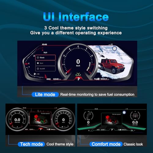 Wowuseful SPEEDOMETER DIGITAL GAUGE CLUSTER Digital Dash, Automotive Replacement Instrument Panel Gauges thumb #3