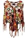 Produktbild GURU SHOP Häkelstola, Hippie Blümchen Häkelschal, Dreieckstuch, Herren/Damen, Rostorange, Baumwolle, Size:One Size, 180x60 cm