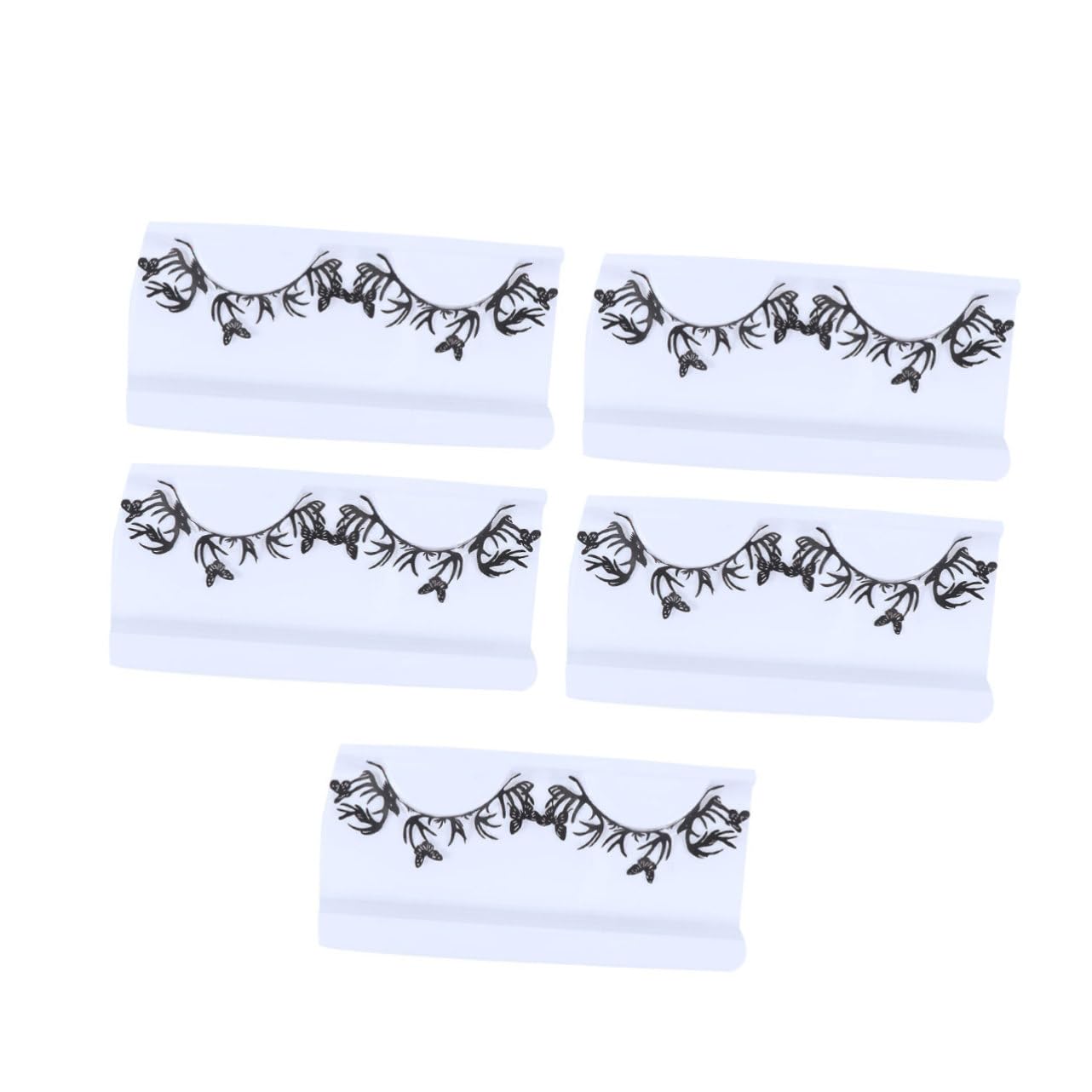 Beaupretty 15 Paires Longs Faux Cils Faux Cils En Papier D'halloween De Coupe De Papier Réutilisables De Fête De Mascarade De Autocollant Se Réconcilier