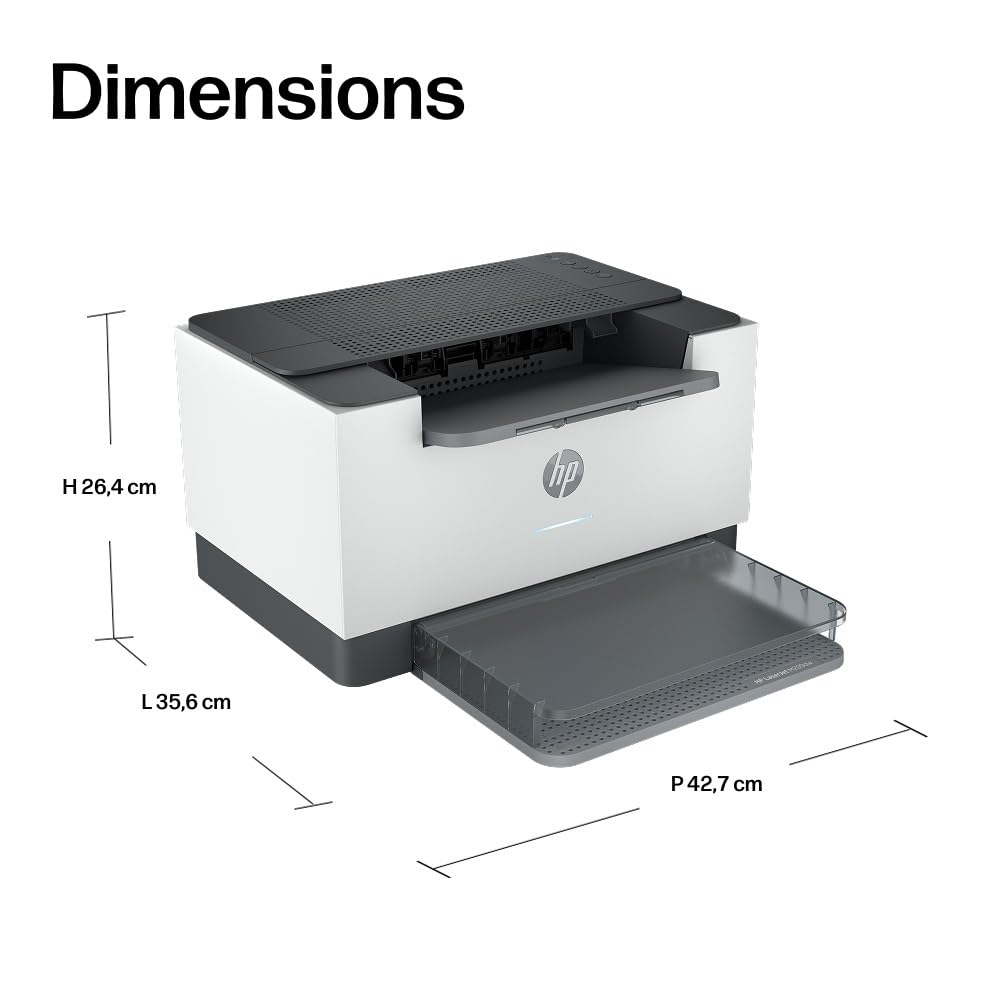 HP LaserJet M209dw, 6GW62F, Imprimante monofonction A4, Impression Recto Verso Automatique en Noir et Blanc, 29 ppm, USB, Wi-FI, Ethernet, Smart, sans fax, sans ADF, écran LCD à icônes, Grise