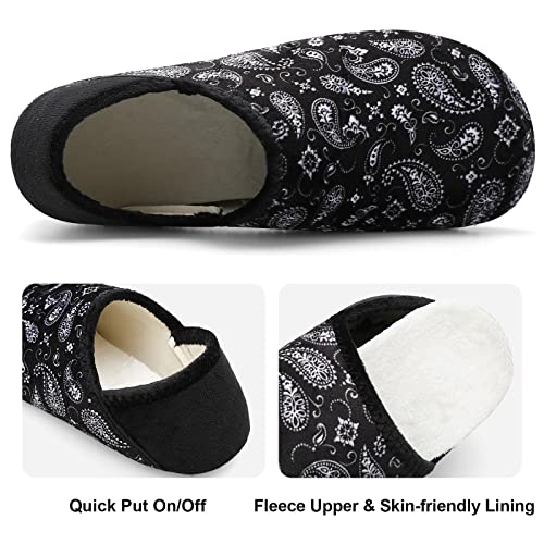 Image of Fires Womens Mens Slippers with Rubber Sole Soft-Lightweight House Slipper Socks Around House Shoes Non Slip Indoor /Outdoor