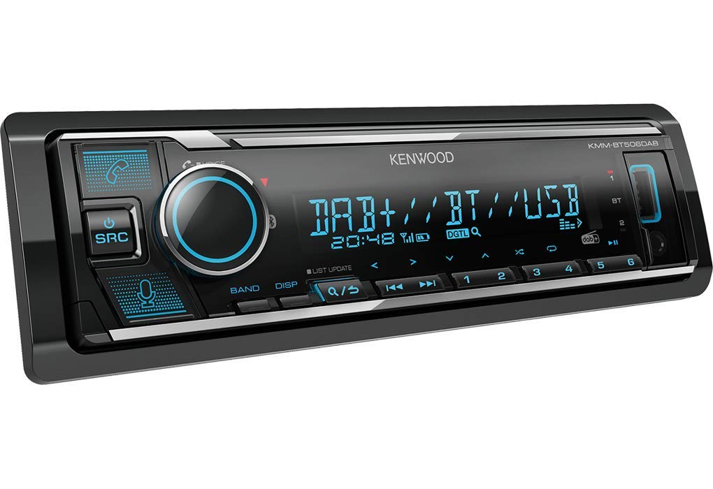 Kenwood KMM-BT506DAB USB-Autoradio mit DAB+ und Bluetooth Freisprecheinrichtung (komp. zu Amazon Alexa, USB, AUX-In, Soundprozessor, 4 x 50 W, var. Beleuchtung, DAB+ Antenne)