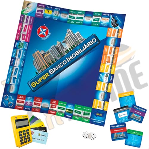 Jogo de Tabuleiro Clássico Super Banco Imobiliário c/Máquininha