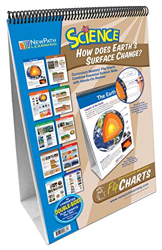 Image of Earth's Surface Changes Flip Chart Set (Grades 3 - 5) - 10 Laminated Write-On /Wipe-Off, Double-Sided Charts Mounted on Easel with Activity Guide