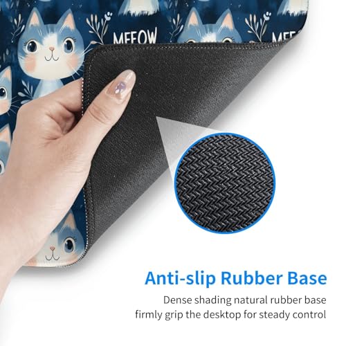 Tapis de souris de jeu avec bords cousus anti-effilochage et base caoutchouc - 3
