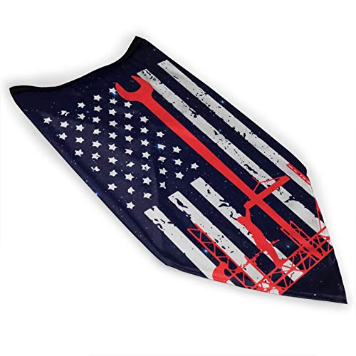 Ironworker America Flag Men Women Neck Gaiters Magic Scarf Adult Wrist Brace for Gardening