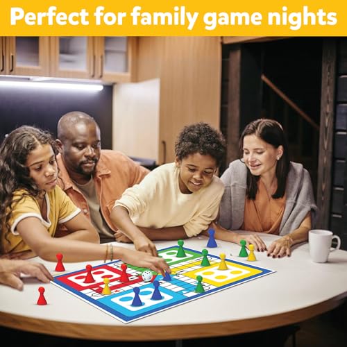 Image of Junior Ludo and Snakes & Ladders Board Game (Pack of 10) | 11 inchx11 inch Foldable Game Board with Dice | Birthday Return Gifts for Kids Ages 5 6 7 8 9 10 | 2 in 1 Gift Set