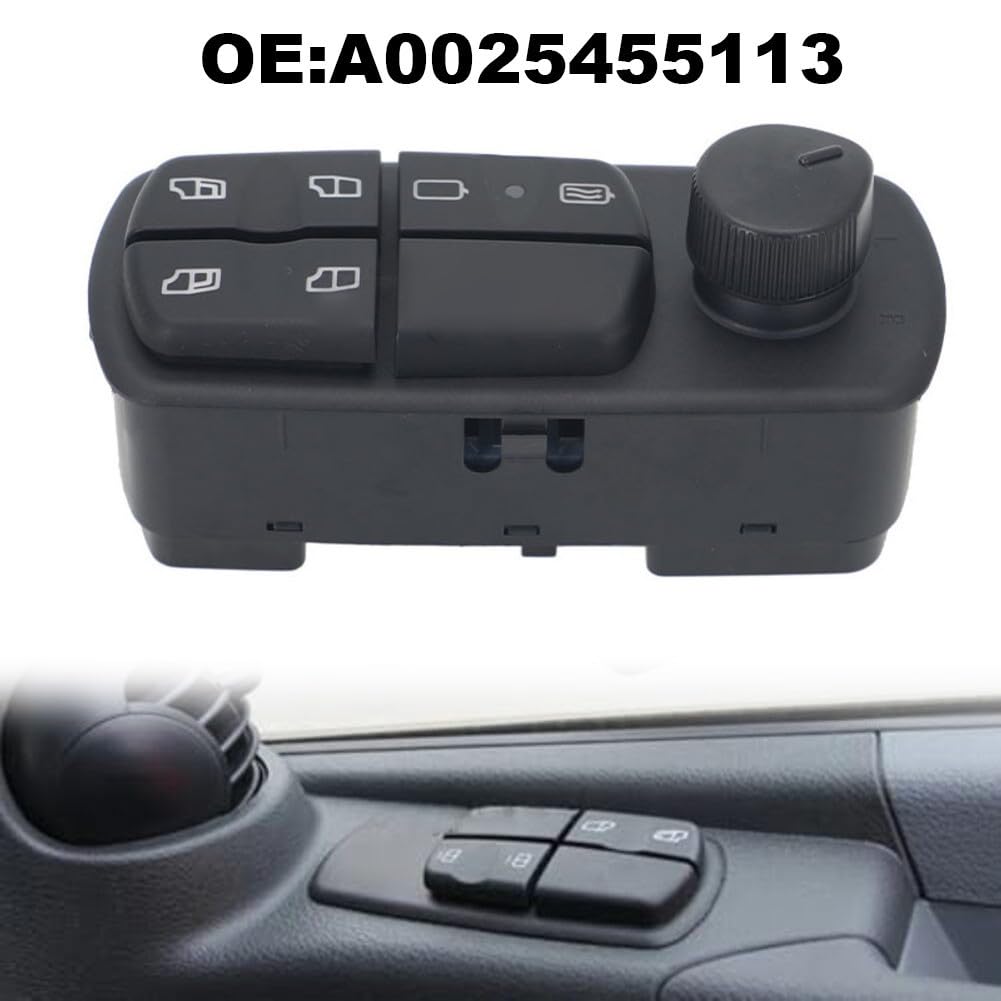 Interruttore di controllo finestra con alzacristallo per Mercedes per camion Benz A0025455113 Ricambio compatibile per modelli Axor, Atego, Econico