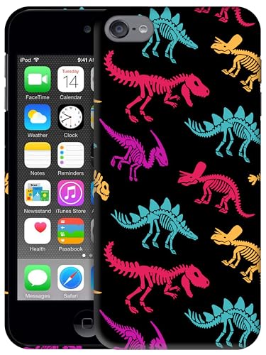 SM CASES Compatible with for iPod Touch 7, iPod Touch 6, iPod Touch 5 Case - Dinosaurs Skeleton Pattern Design 3D Printed Phone Back Hard Plastic Cover for iPod Touch 7/6 / 5.