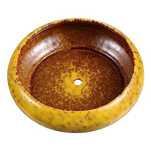 GANAZONO Maceta de Cerámica Vintage para Suculentas y Cactus con Drenaje Contenedor de Bonsái Decorativo para Jardín y