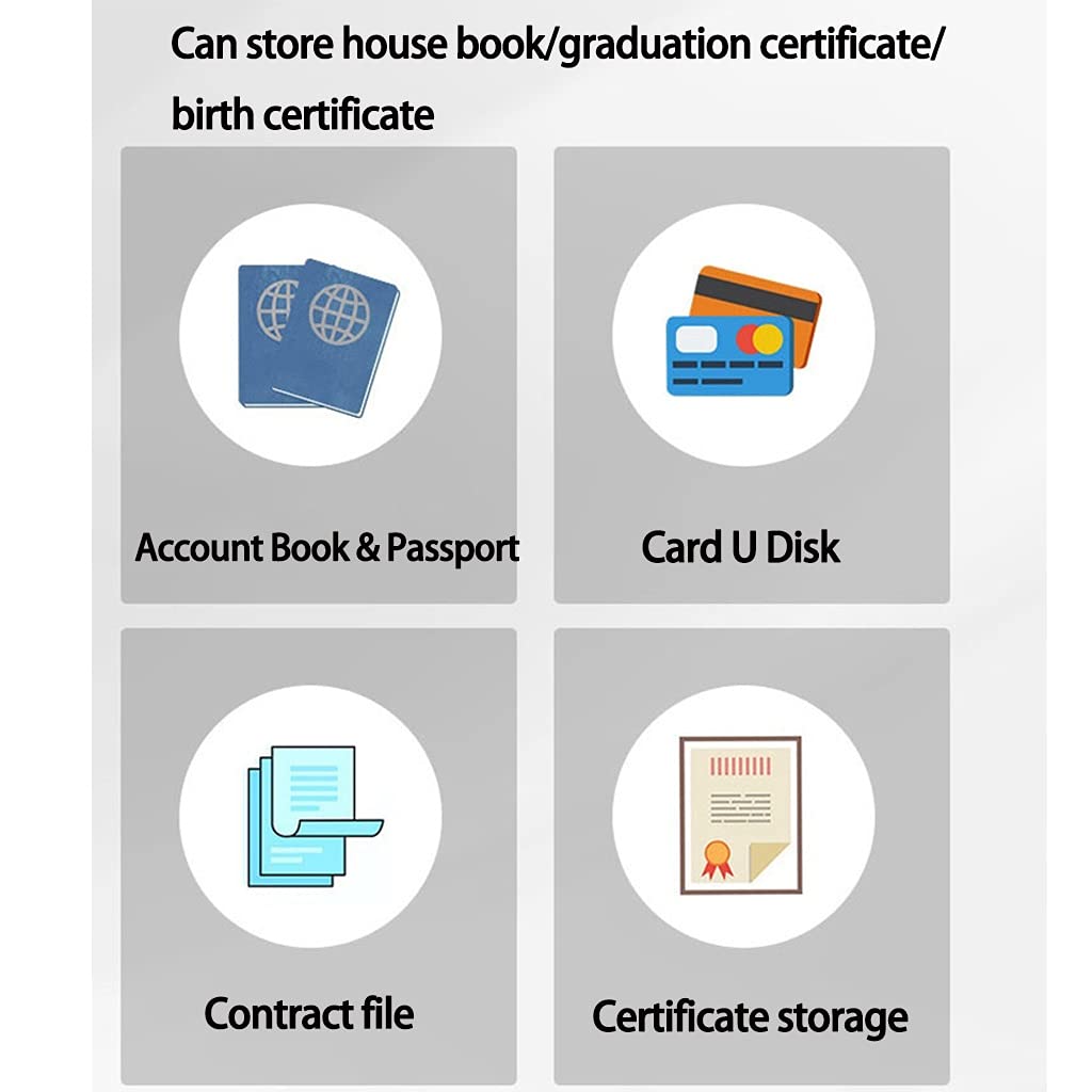 Busta per documenti, Portadocumenti con cerniera, organizer for documenti importanti, borsa portadocumenti impermeabile(Gray)