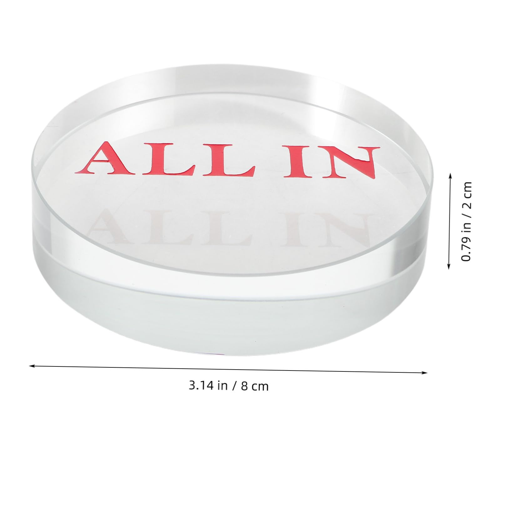 Garneck Upgrade Your Poker Night: Chips Double Layer in Markers Crystal Glass and Distinctive Font Design