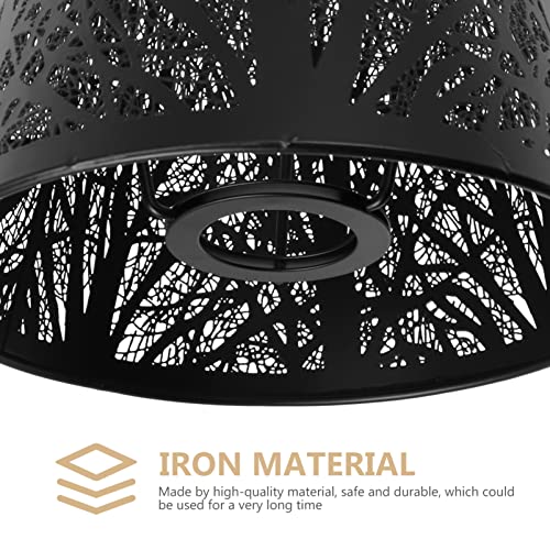 Image of 1pc Wrought Iron Lampshade Decorative Lampshade Durable Practical Desktop Decor Light Bulb Accessory E27 Light Mouth Tree Shadow Home Decor