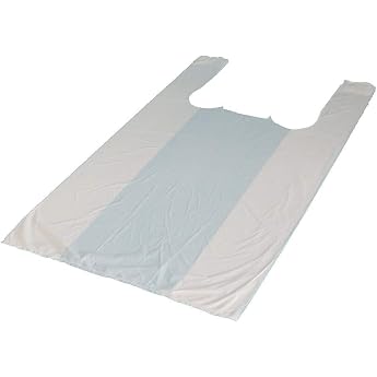 2000 Shirt Carrier Bags Plastic Bags Shirt Bag Shopper Bags 28 + 14 x 48 cm White - Includes Packaging Licence in D