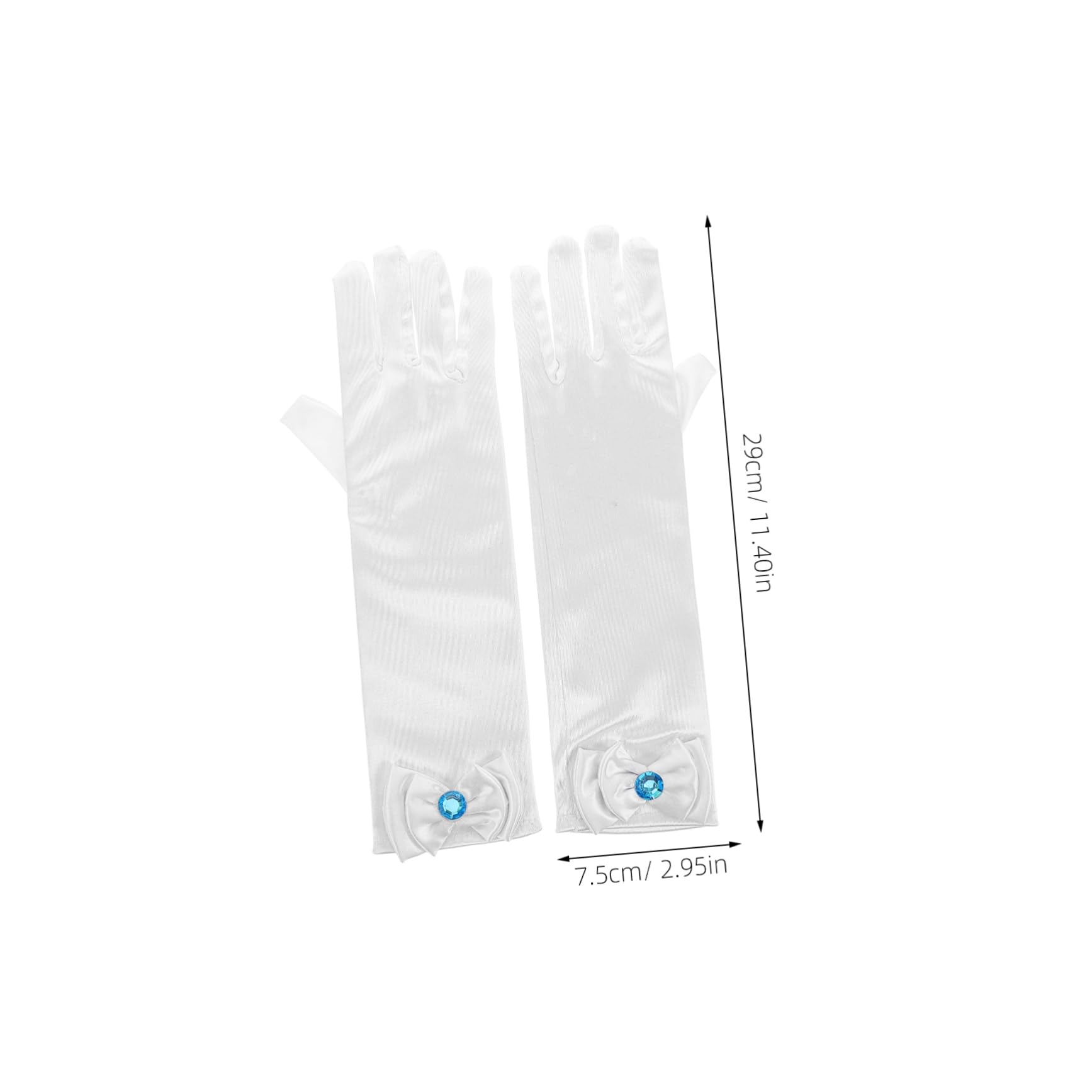 FOMIYES 1Pair Bow Gloves Long Princess Gloves for Winter Protection Cute Bow Design for Tea Parties Stage Performance Cosplay Ages to Years with Accents