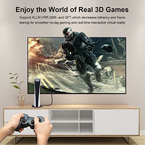 8K Long Hdmi Fiber Optic Cable 100Feet/30M, 8K@60Hz, 4K@120Hz, Hdmi 2.1 Cable 100Ft, 48Gbps Ultra High Speed, Support Hdr, Earc, Compatible For Pc, Hdtv, Playstation4, Ps5, Xbox Series X, Rtx4090/4080 #TOP4