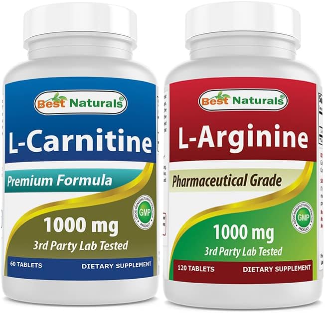 Best Naturals L-carnitina 1000 mg y L-Arginina 1000 mg