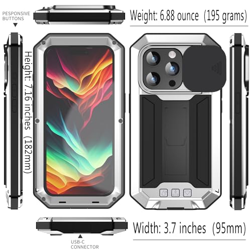 Coque de protection robuste pour iPhone 15 Pro Max durable avec protection écran rigide - 2