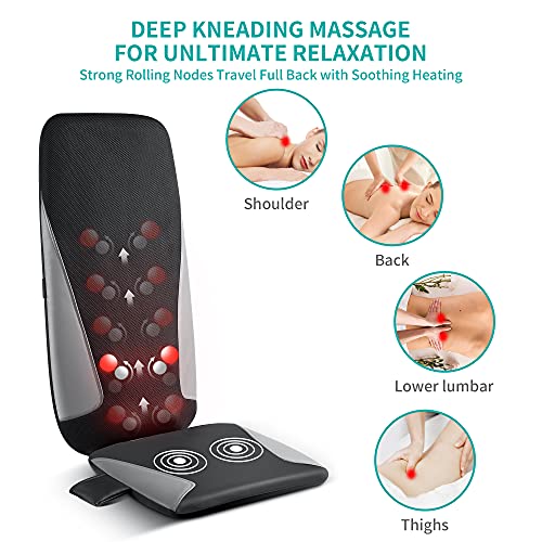 image for Nekteck Shiatsu Neck & Back Massager with Heat, Deep Tissue Kneading M