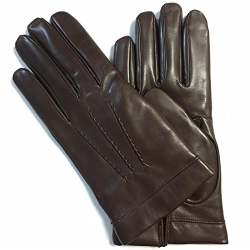 Madova マドヴァ イタリア製 レザー・グローブ ブラウン カシミヤ裏地（3サイズ） (8.0) [並行輸入品]
