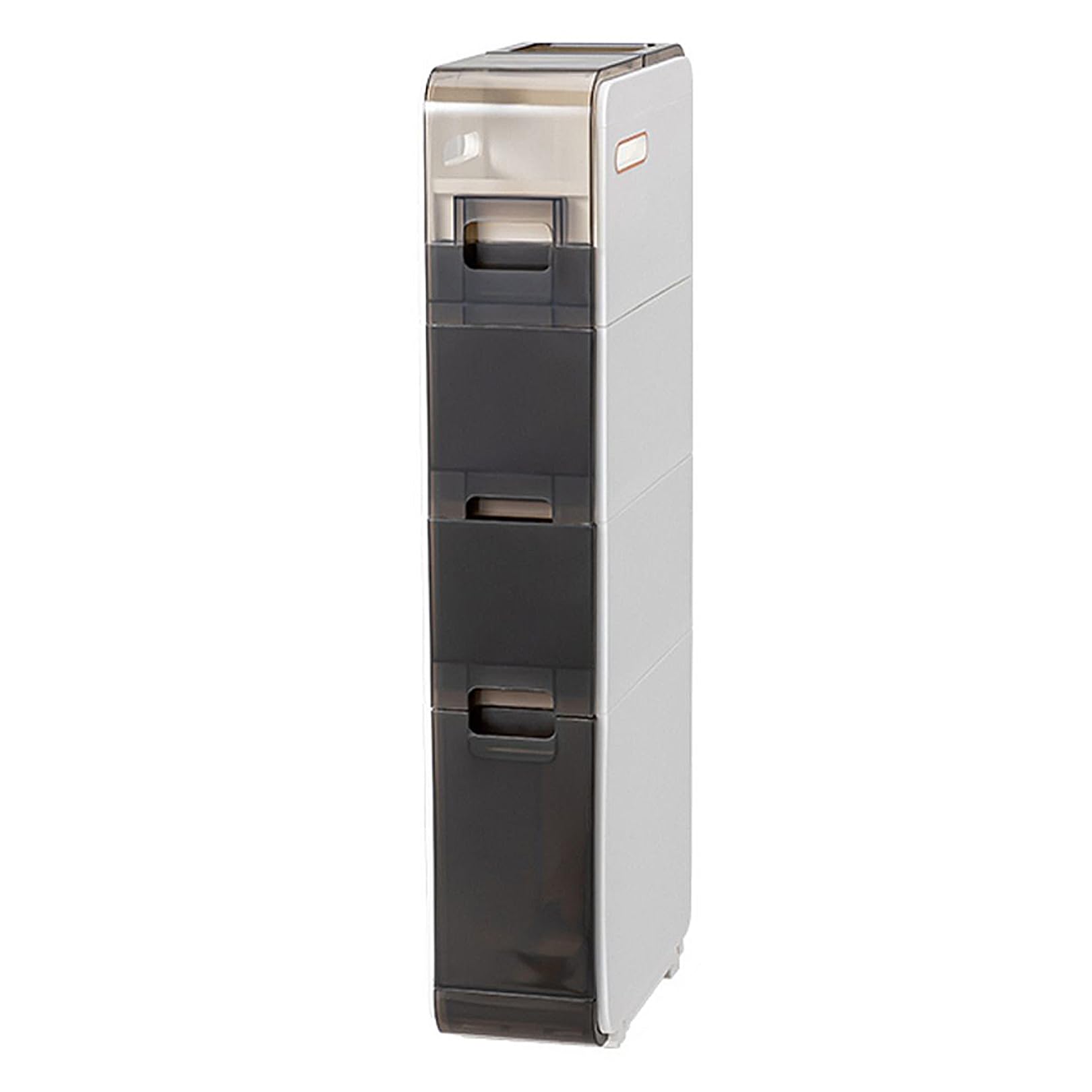 Cajones de almacenamiento apilables Gabinete de almacenamiento de piso de baño Estrecho con cajones de varias capas y 4 ruedas universales, unidad de almacenamiento de ba