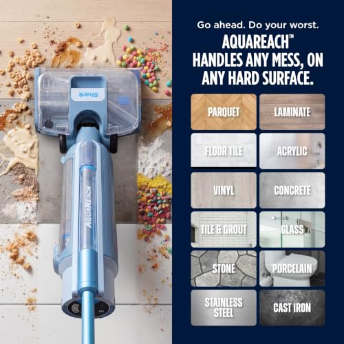 Shark AquaReach Cordless Vacuum + Mop with Extendable Wand, Blue, WD551 - image 5