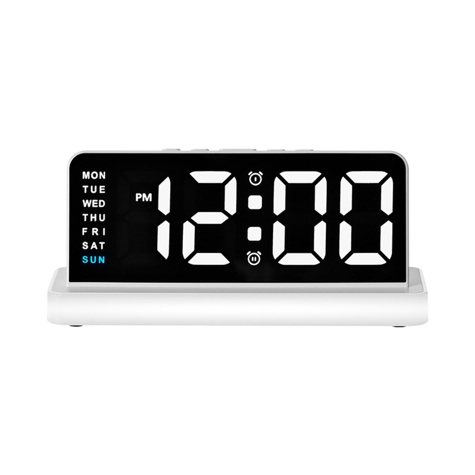 Bedside Digital Alarm Clock for Bedroom, Big Number LED Display with Soft Night Light for Sleep Routines Alarm Clock Bedside Led Night Light Weekday Display Large Number Bedroom Desk Sleep Routine Up