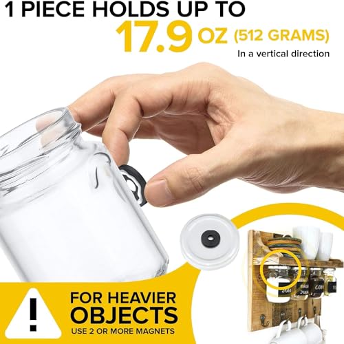 Image of Heavy Duty Ring Magnets - Ultra Strong (1.2x0.18 /30x4.5mm, 80 pcs) Magnets with Holes for DIY & Crafts - Space Organization Set for Home, Workshop, Refrigerator, Whiteboard, Office, Classroom