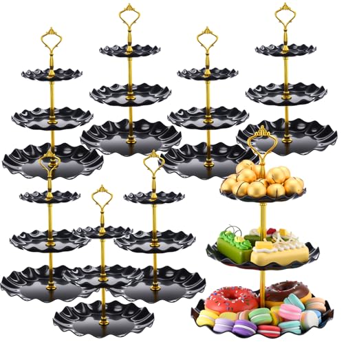 Patelai 8 Pack Plastic 3 Tier Cupcake Stand...