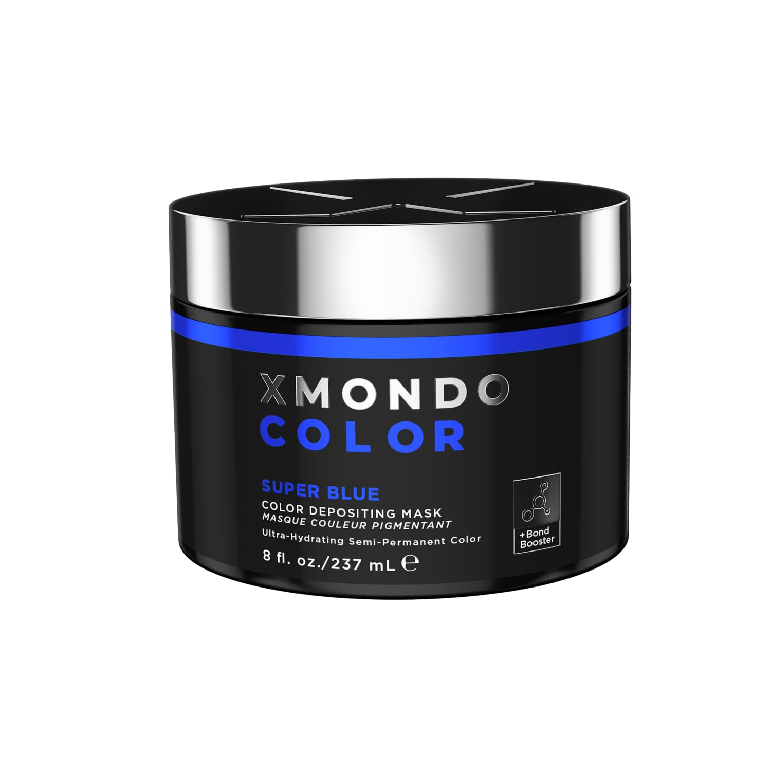 XMONDO Hair Color Super Blue Hair Healing Semi Permanent Color | Vegan Formula with Hyaluronic Acid to Retain Moisture, Vegetable Proteins to