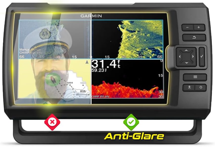 IPG Anti-Glare for Garmin Striker Vivid 9sv Sonar Transducer Display Matte Finish Screen Protector Film, Perfect for Outdoor Use for StrikerVivid9SV.Ag