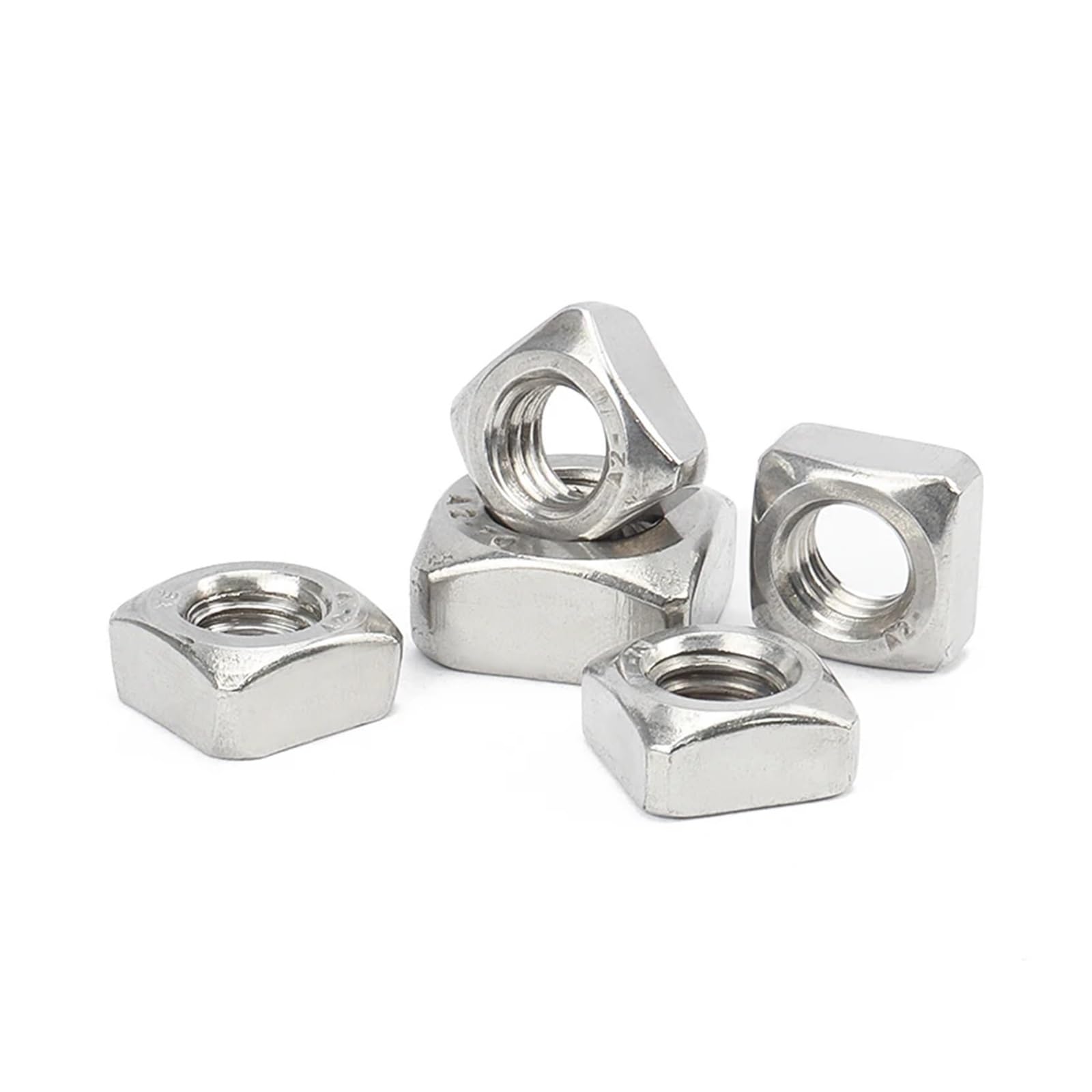 Nakrętki kwadratowe, srebrne 5-50 szt. Stal nierdzewna A2 M3 M4 M5 M6 M8 M10 M12(M8-10PCS)
