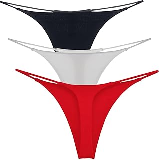 Dress Cici G String Underwear for Women Seamless Cotton G String Panties Pack Of 3 (3 Pack)